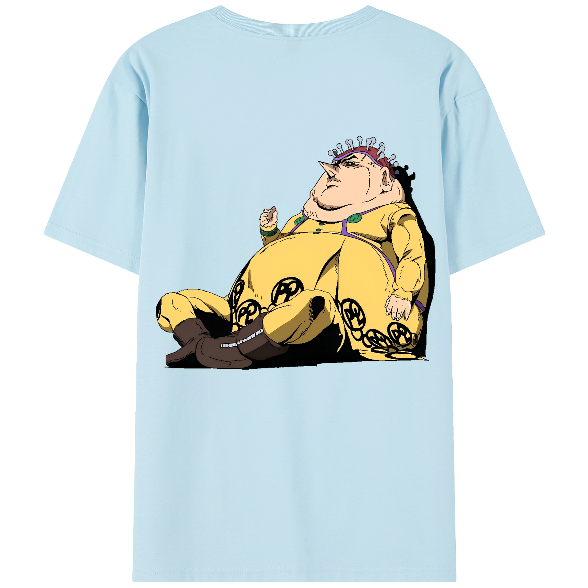 （画像用） ジョジョの奇妙な冒険 ポルポ JoJo's Bizarre Adventure Polpo 綿100％半袖Tシャツ（背面プリント）